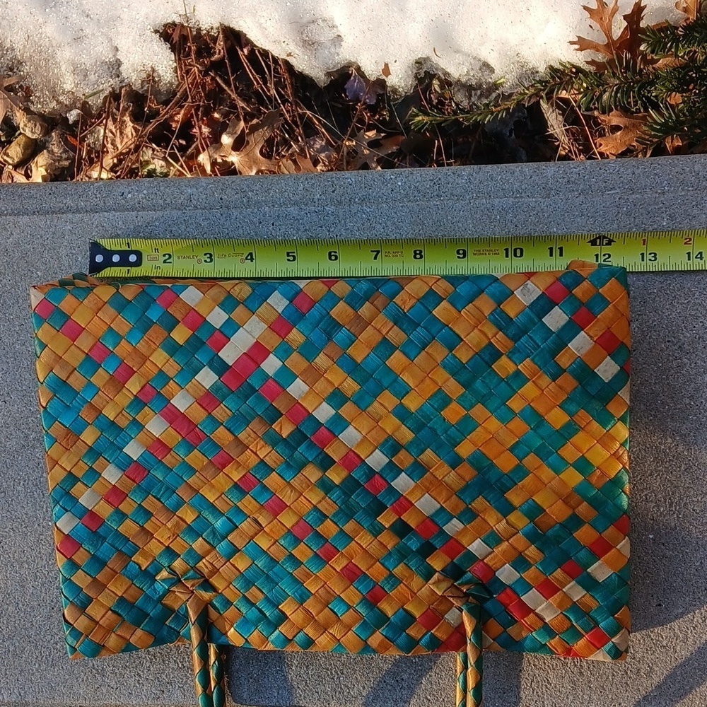 Pandon Straw Woven Handbag Vintage - Picture 10 of 12